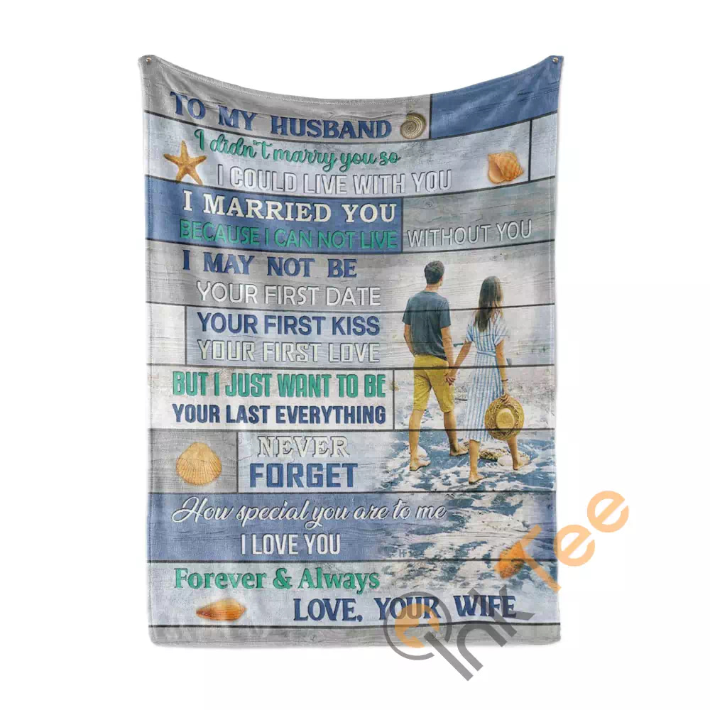 To My Husband Oceanic Style N40 Fleece Blanket