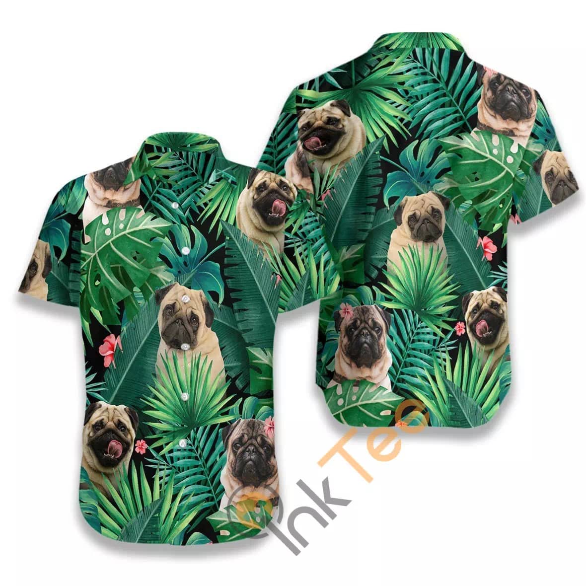 Tropical Pug N516 Hawaiian shirts