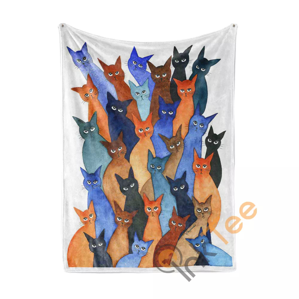 Whimsical Cats Area Amazon Best Seller Sku 3286 Fleece Blanket