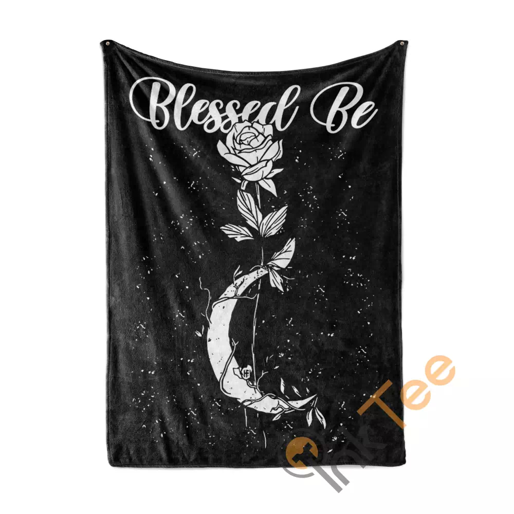Witch Wicca Blessed Be Rose Moon N14 Fleece Blanket