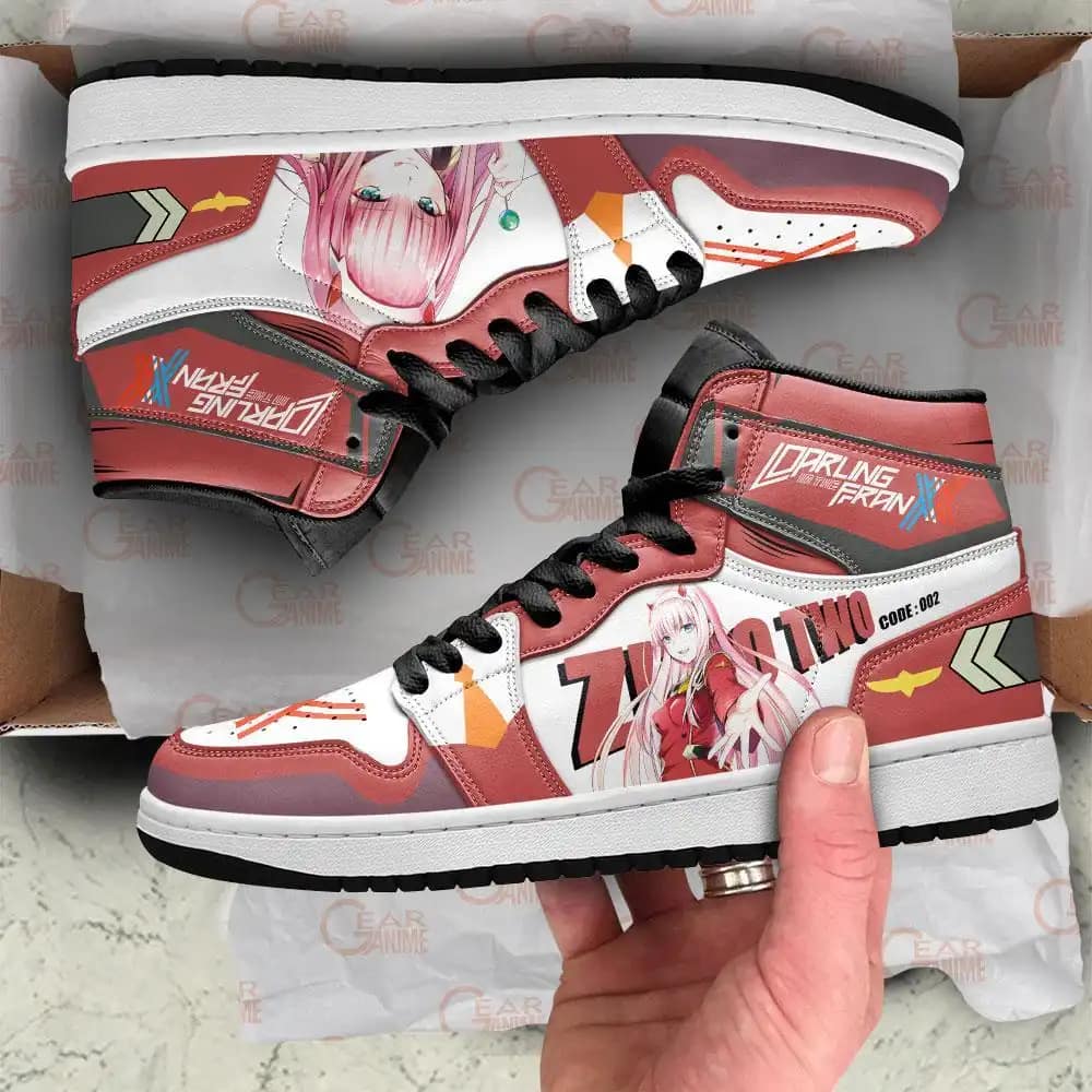 Zero Two Darling In The Franxx Sneakers Code 002 Anime Air Jordan Shoes