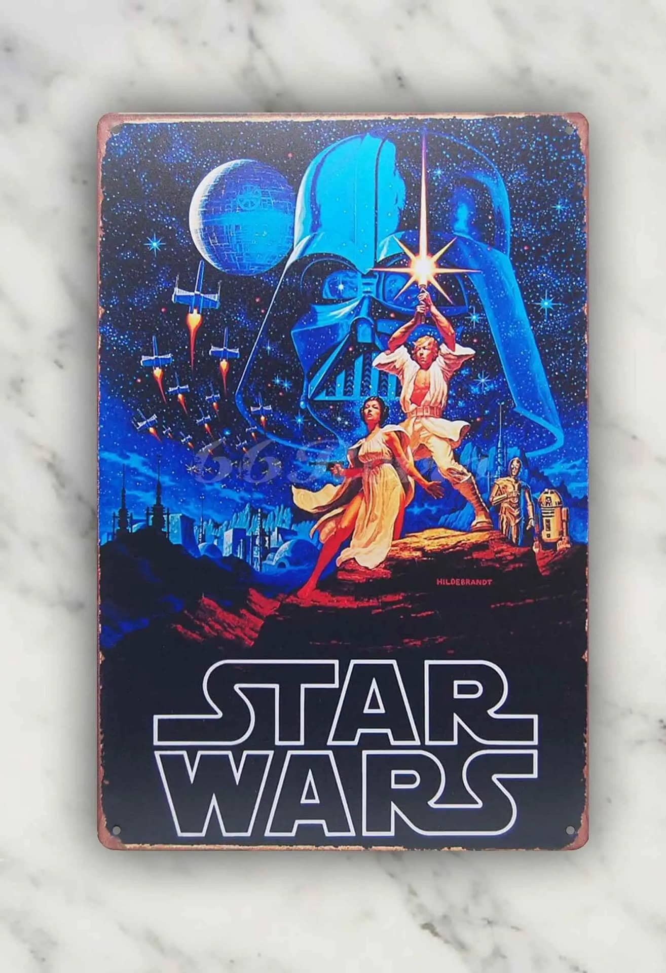 1977 Star Wars Poster Vintage Style Wall Decor Metal Sign