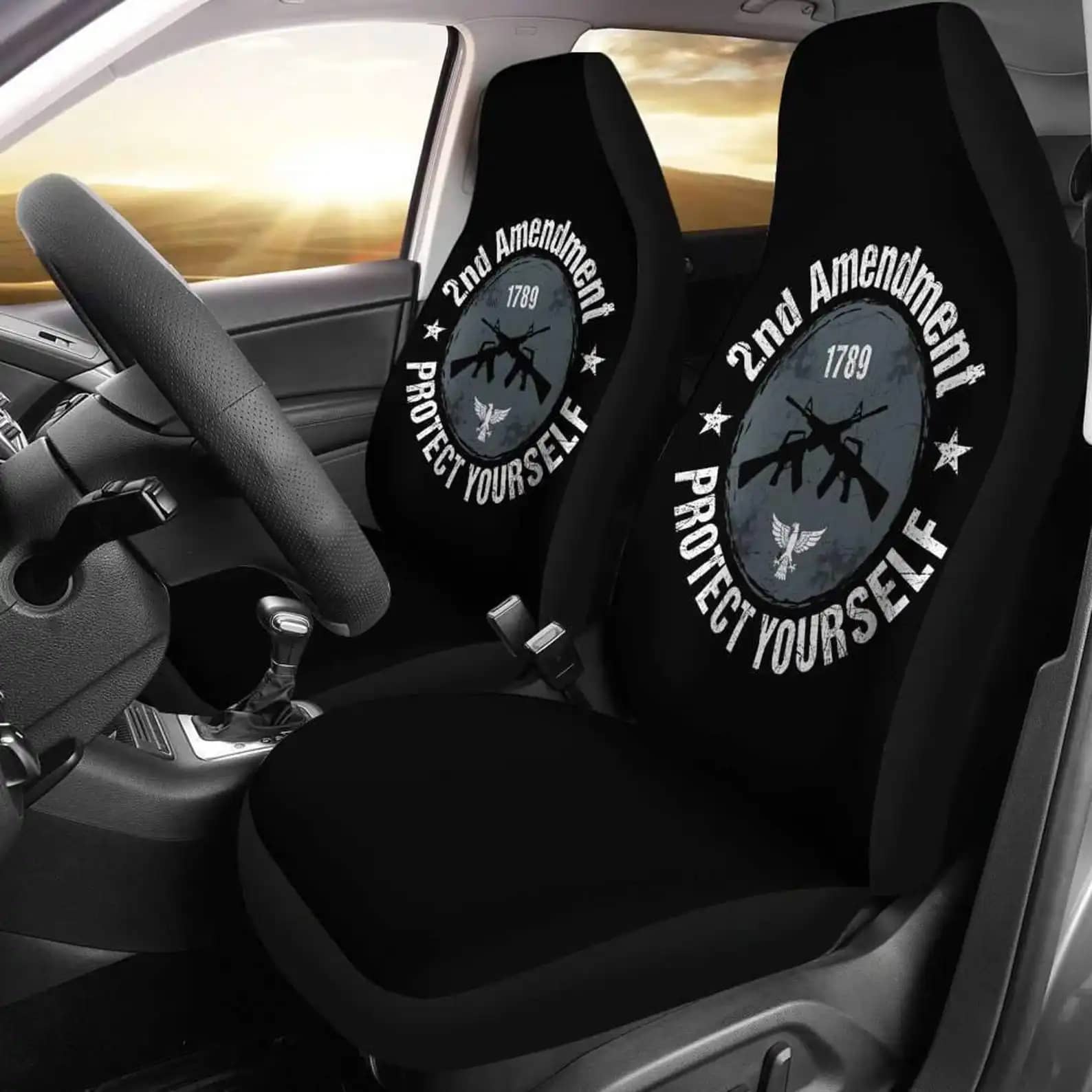 2Nd Amendment Protect Yourself Car Seat Covers