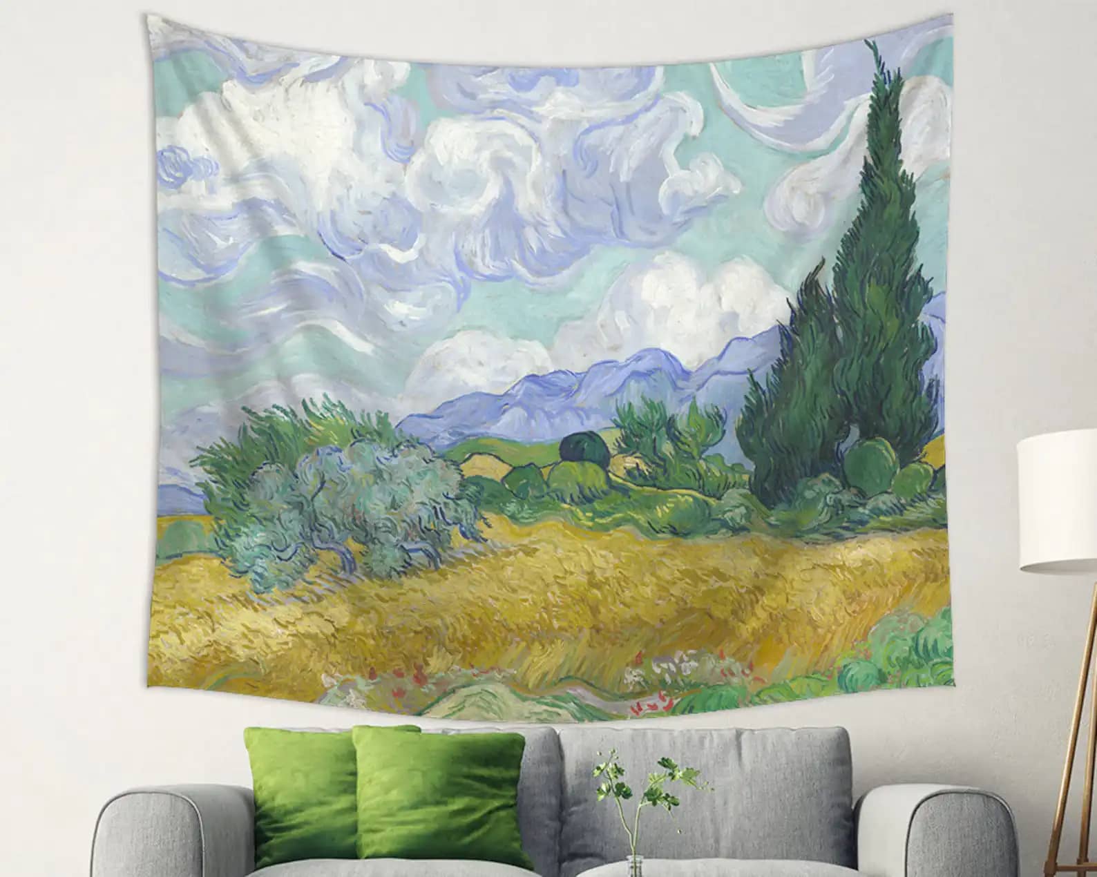 A Wheatfield Van Gogh Backdrop Deocr Tapestry