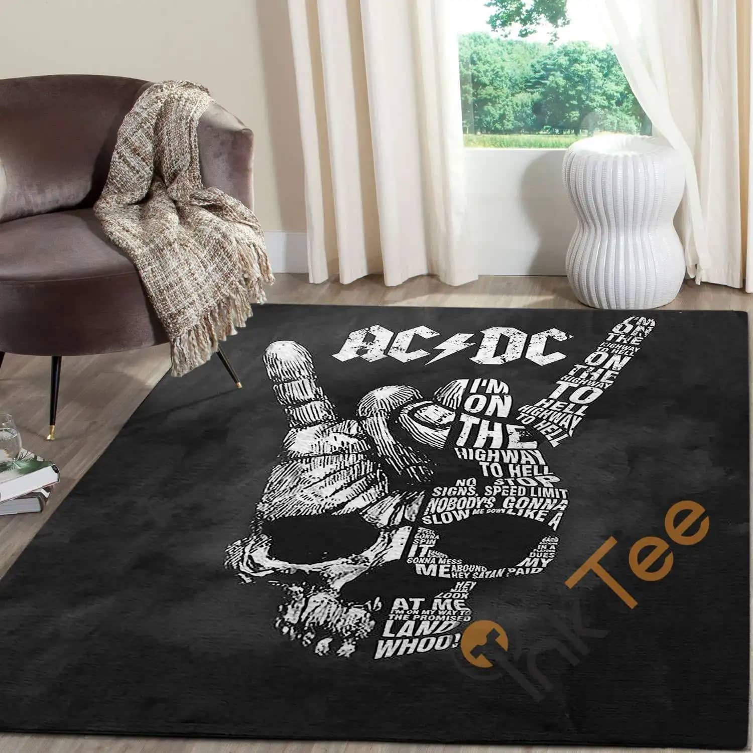 Ac Dc Band Song Art Highway To Hell Rug