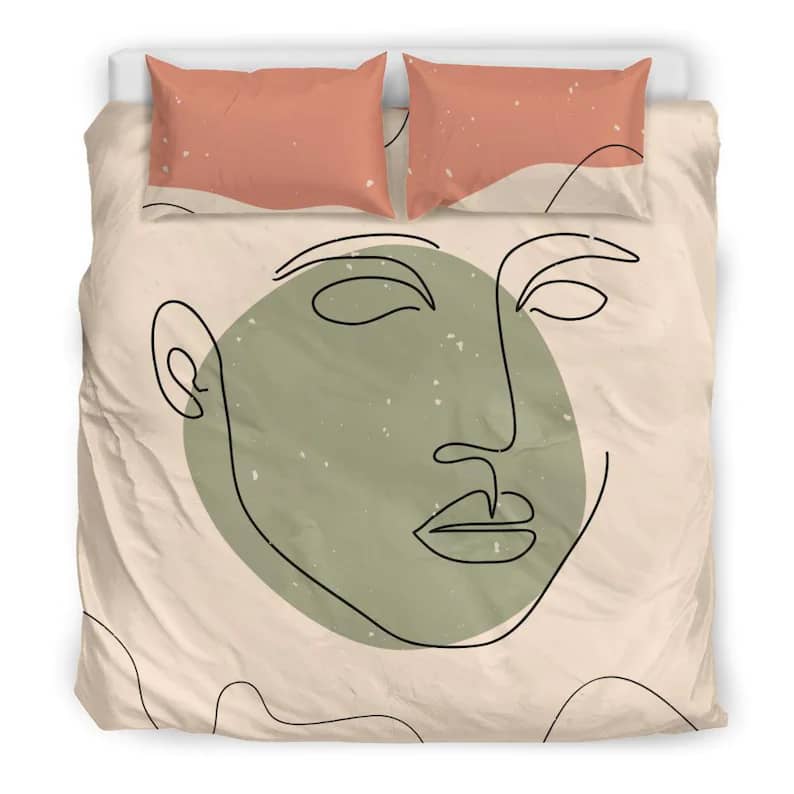 Inktee Store - Aesthetic Modern Drawing Art Face Bedroom Decor Quilt Bedding Sets Image