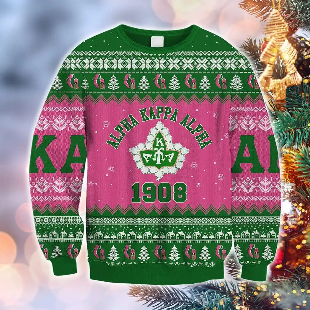 Aka 1908 Alpha Kappa Ugly Sweater