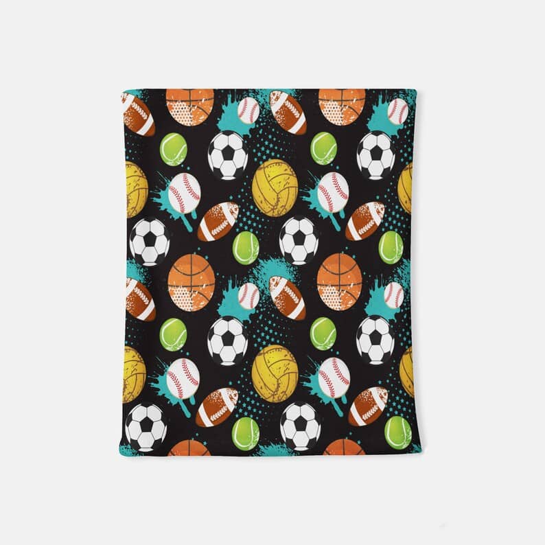 Inktee Store - All Kind Of Balls Art For Sport Lovers Neck Gaiter Image