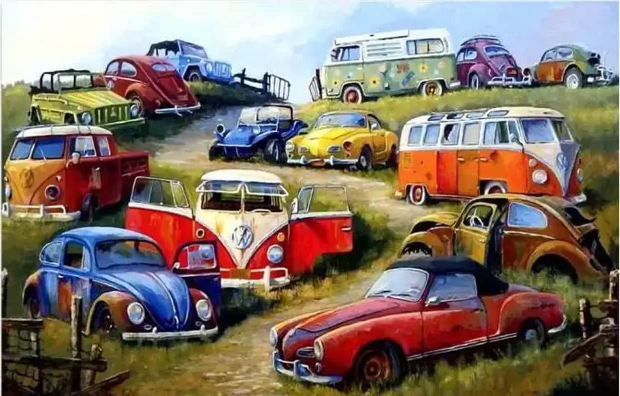All Volkswagen Car Poster