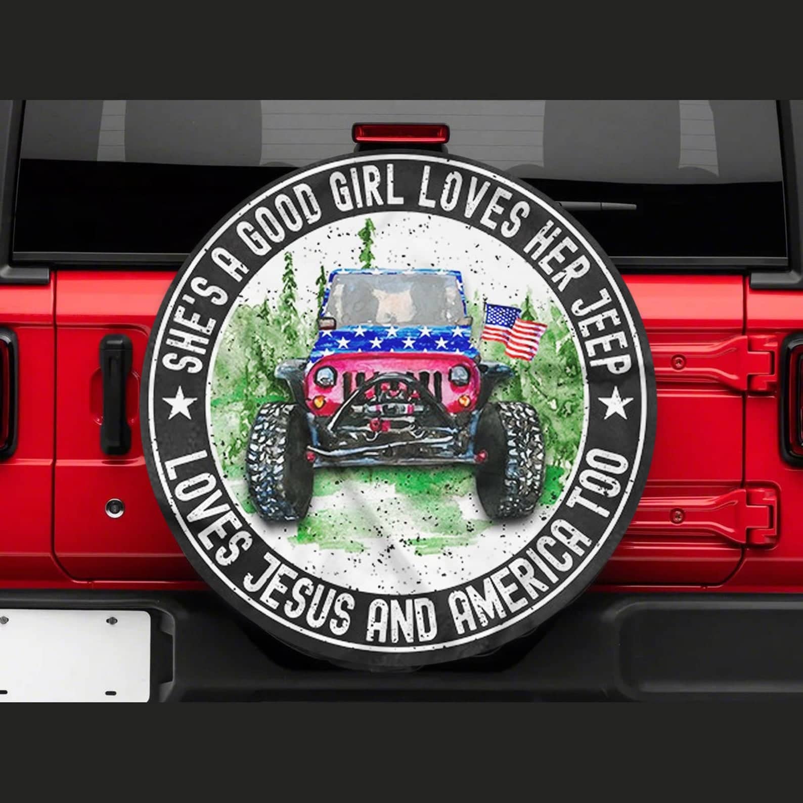 Inktee Store - American Camping Personalized Tire Cover Image