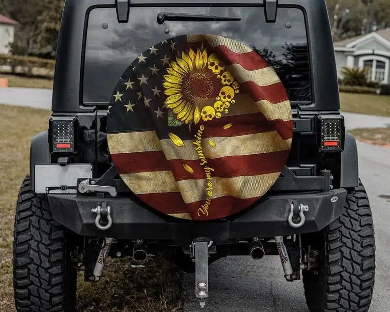 American Flag Custom Tire Cover