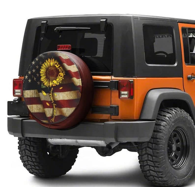 Inktee Store - American Flag Custom Tire Cover Image