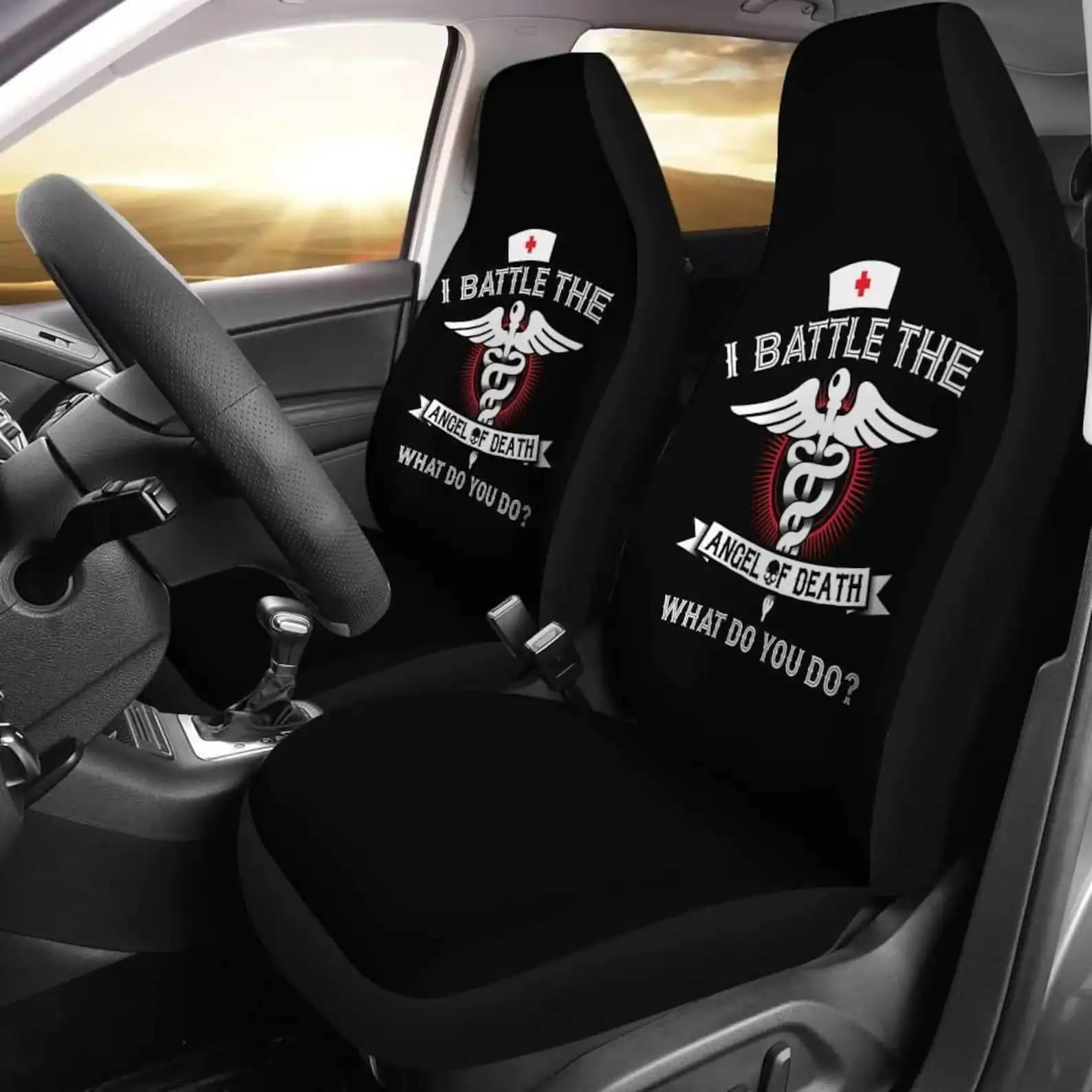 Angel Of Death Nurse Car Seat Covers