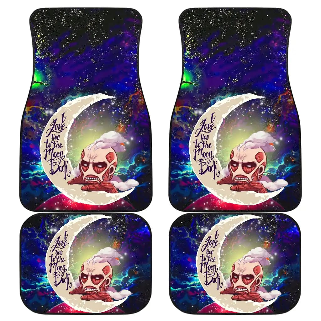 Attack On Titan Love You To The Moon Galaxy Car Floor Mats