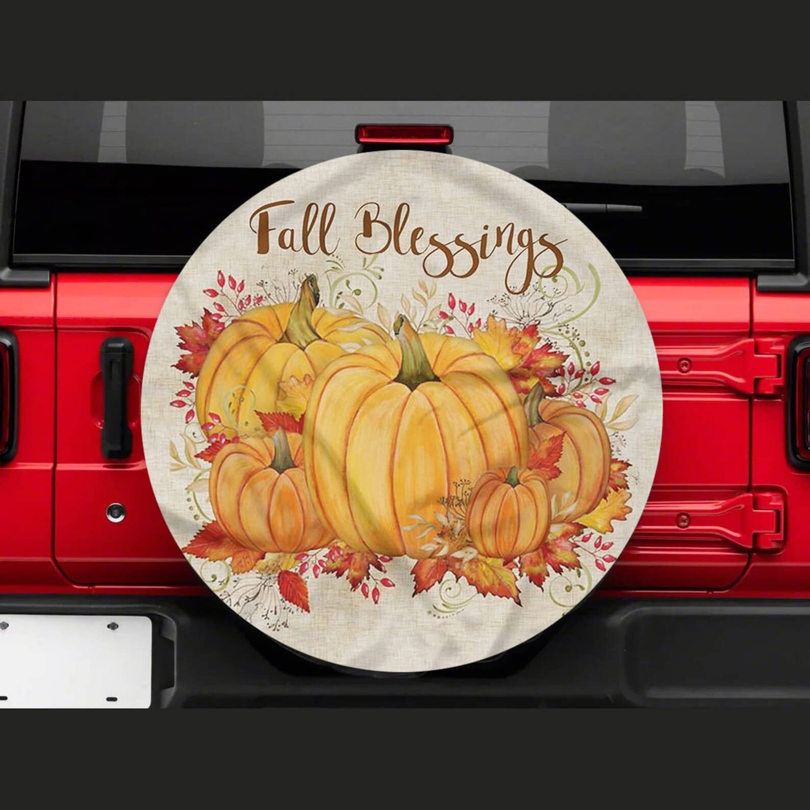 Inktee Store - Autumn Pumpkin Tire Cover Image