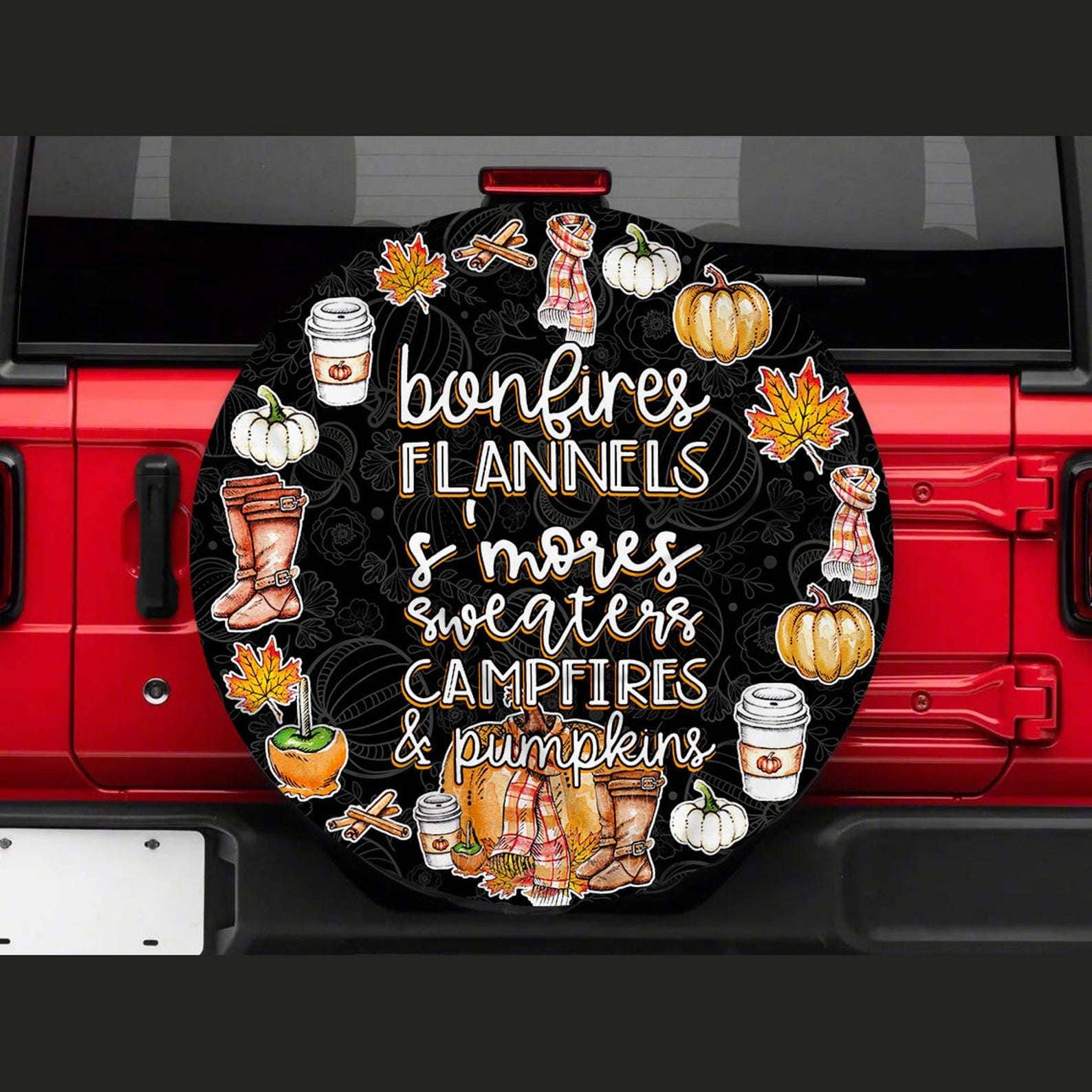Inktee Store - Autumn Season Personalized Tire Cover Image