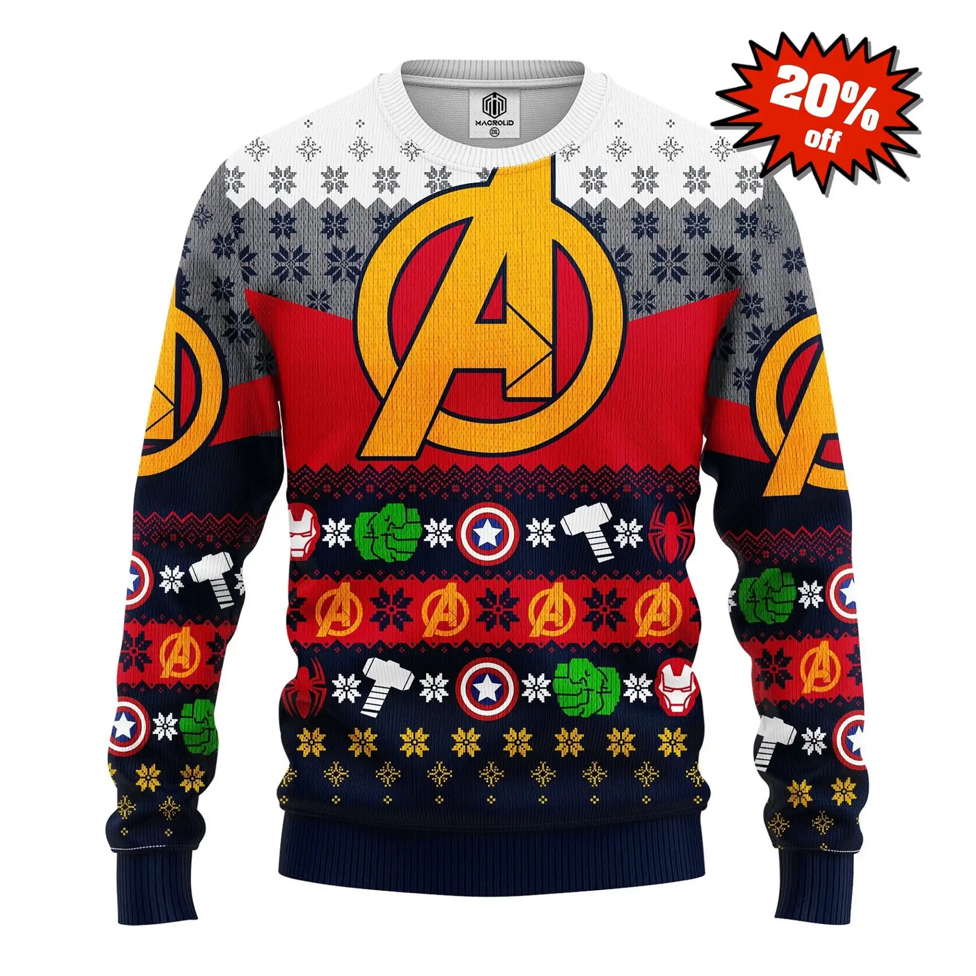 Avengers Team Xmas Knitted Best Holiday Gifts Ugly Sweater
