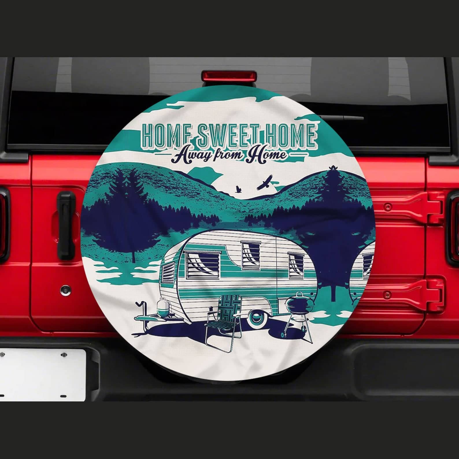 Inktee Store - Away From Home Custom Gifts Tire Cover Image