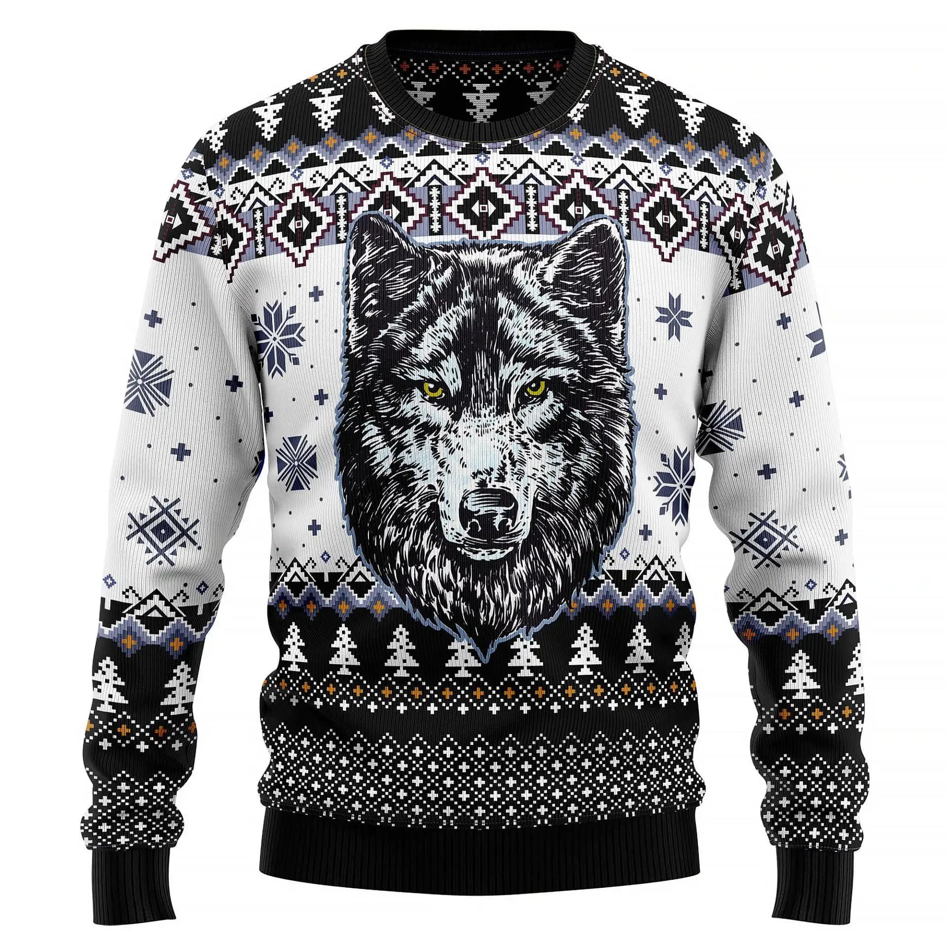 Awesome Wolf Knitted Xmas Best Holiday Gifts Ugly Sweater