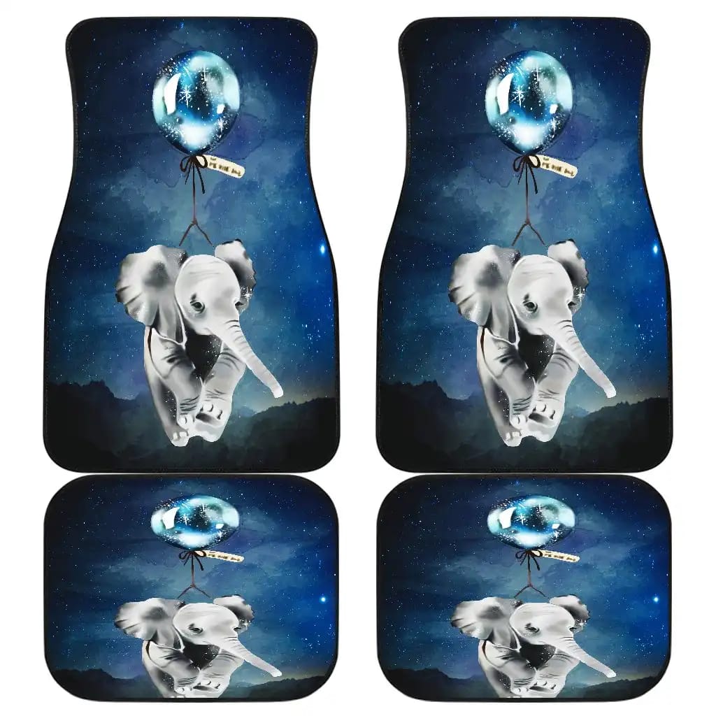 Baby Elephant Bubble Front And Back Car Floor Mats