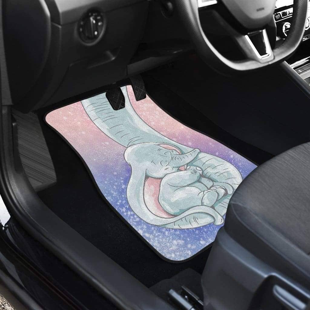 Inktee Store - Baby Elephant Front And Back Car Floor Mats Image