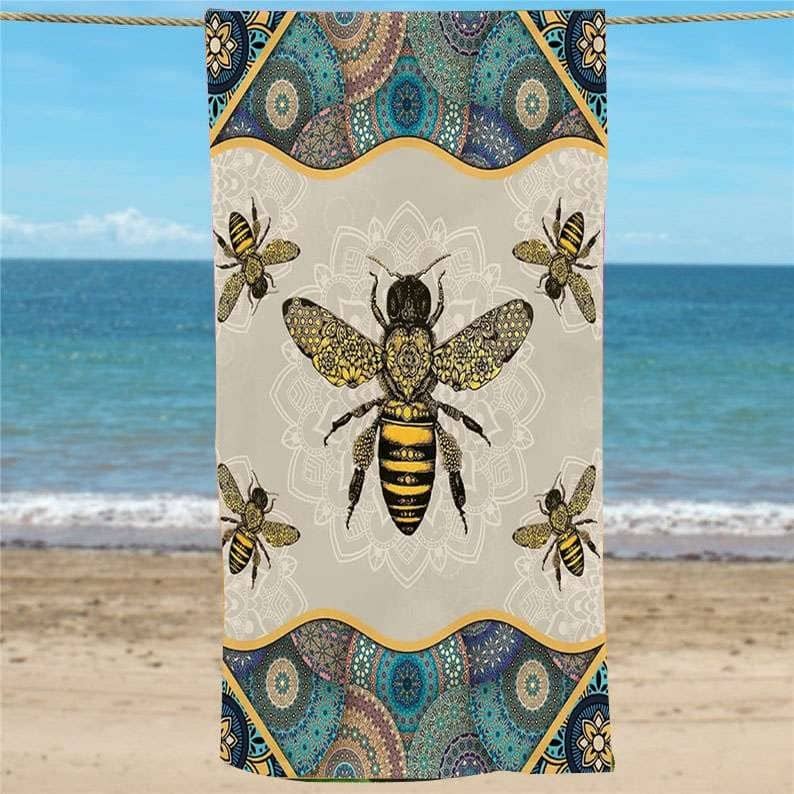 Inktee Store - Bee Madala Custom Beach Towel Image