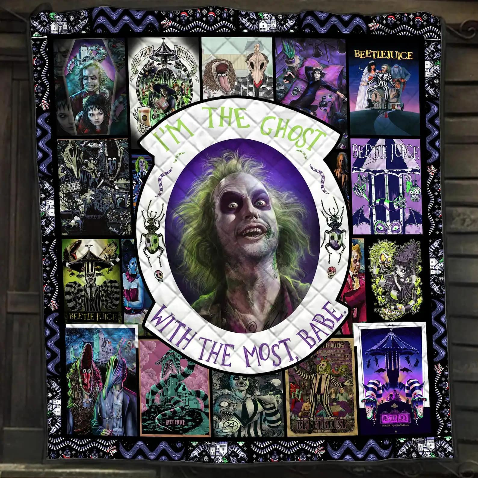 Beetlejuice Film Characters Blanket I'm The Ghost With The Most Babe Gift For Lovers Quilt