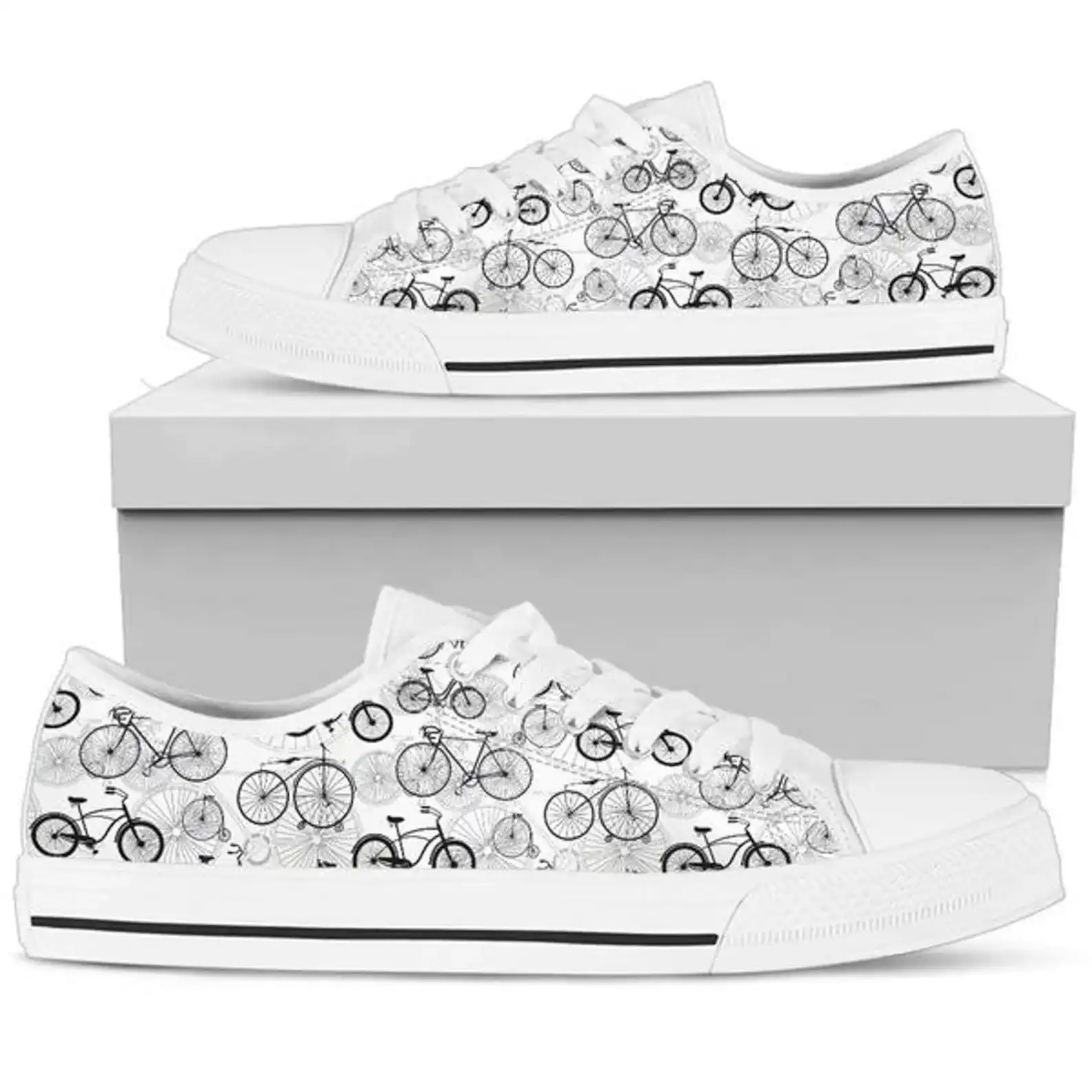Bicyce Custom Shoes Cycling Is Good For Health Low Top Sneakers