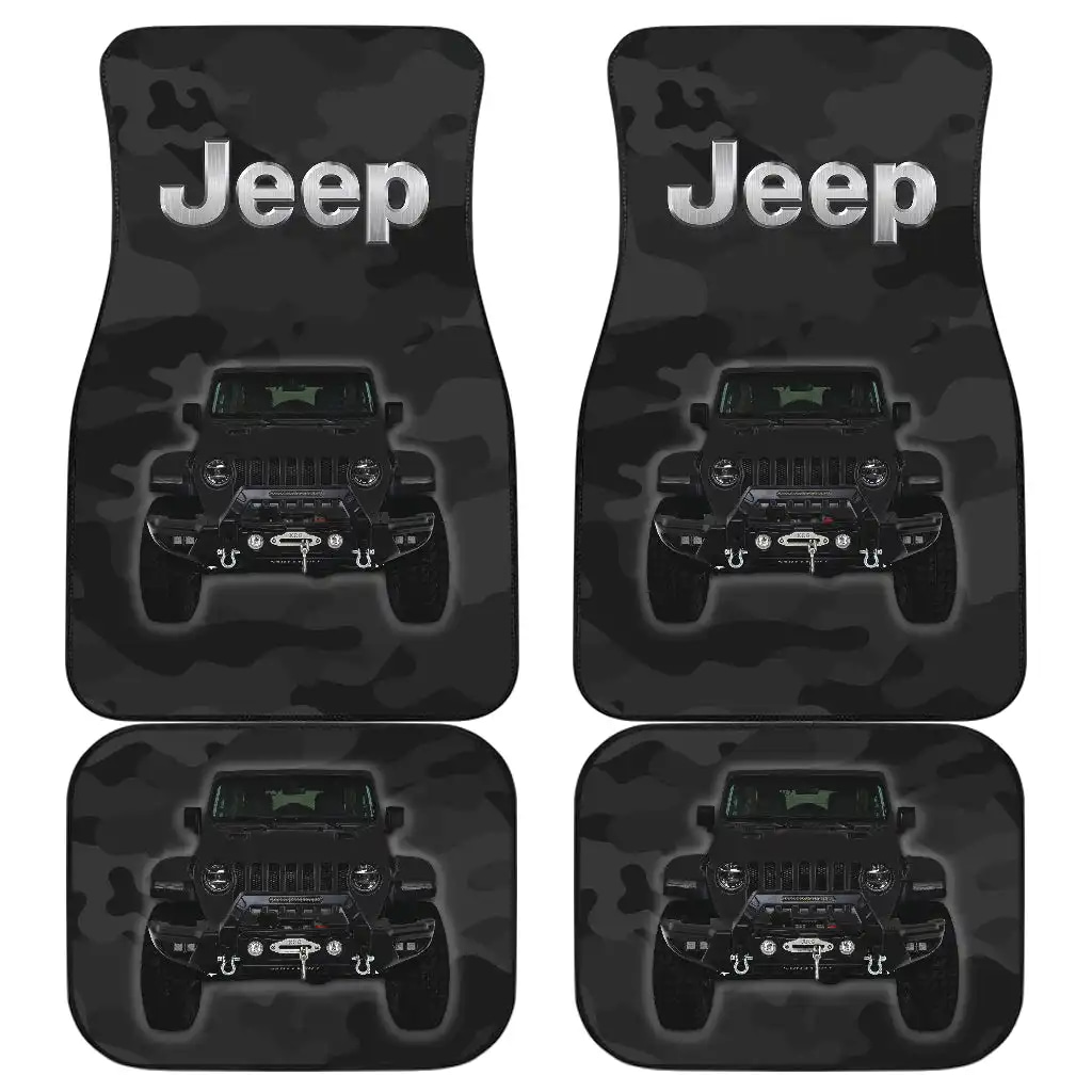 Black Jeep Camouflage Car Floor Mats