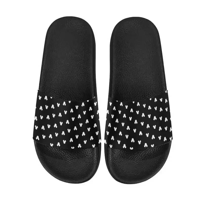 Black Mickey Slide Sandals