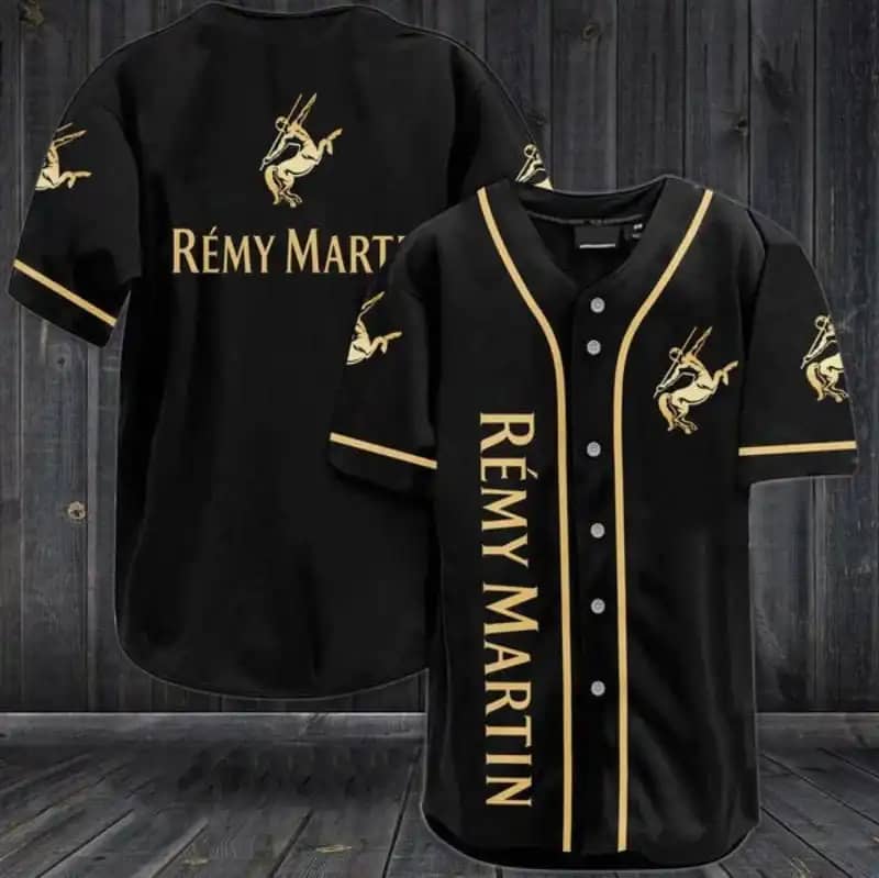 Black Remy Martin Custom Baseball Jersey