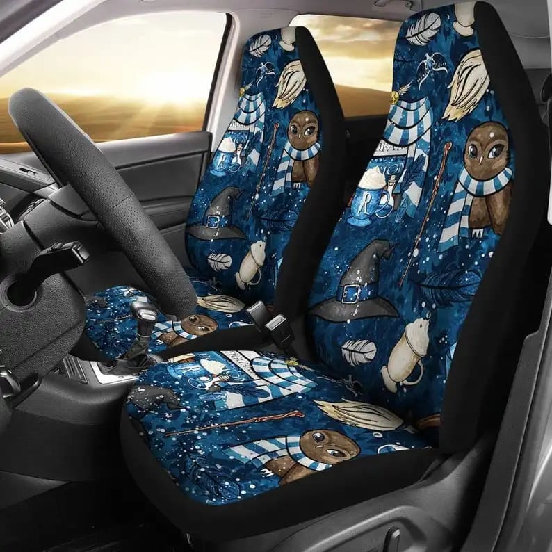 Blue Harry Potter Theme Car Seat Covers