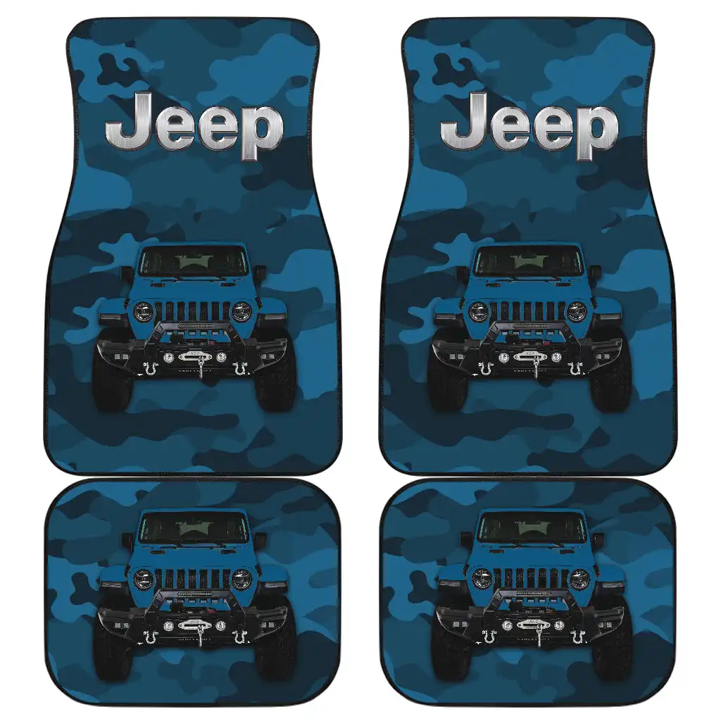 Blue Jeep Camouflage Car Floor Mats
