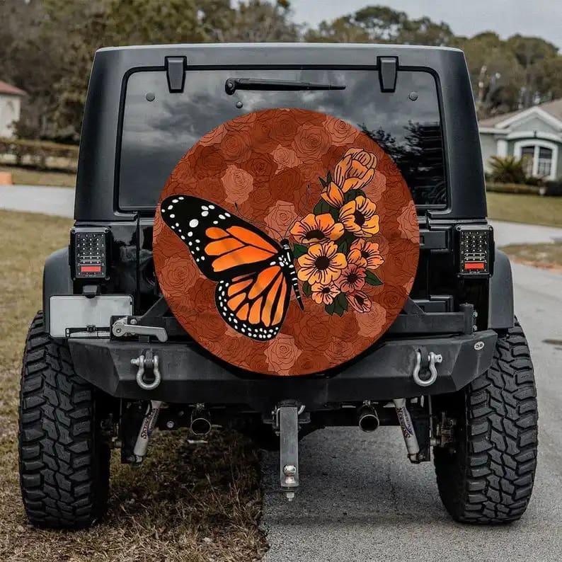 Butterflies Hippie Soul Tire Cover