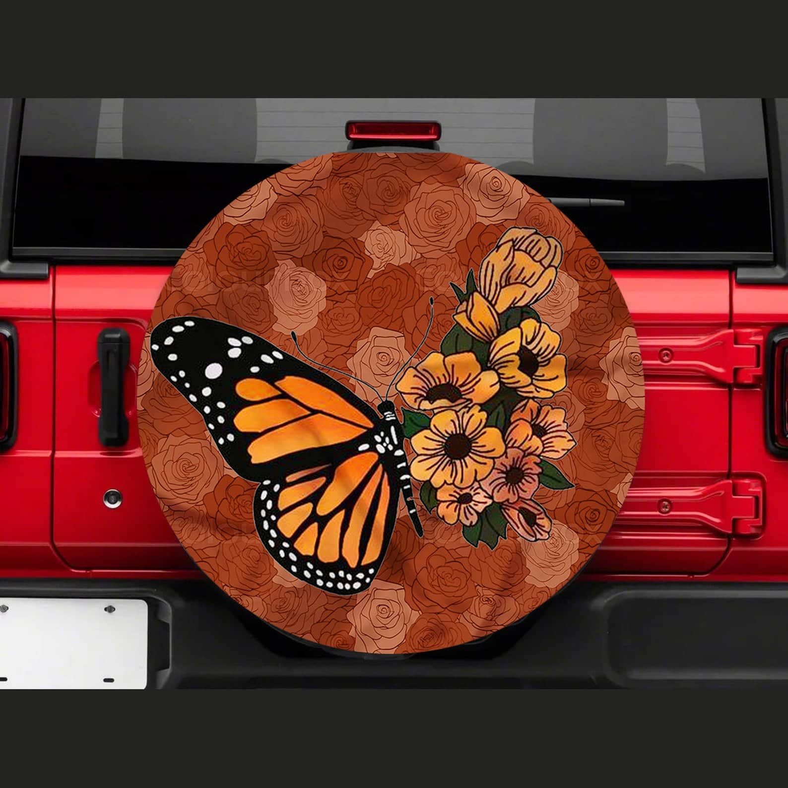 Inktee Store - Butterflies Hippie Soul Tire Cover Image