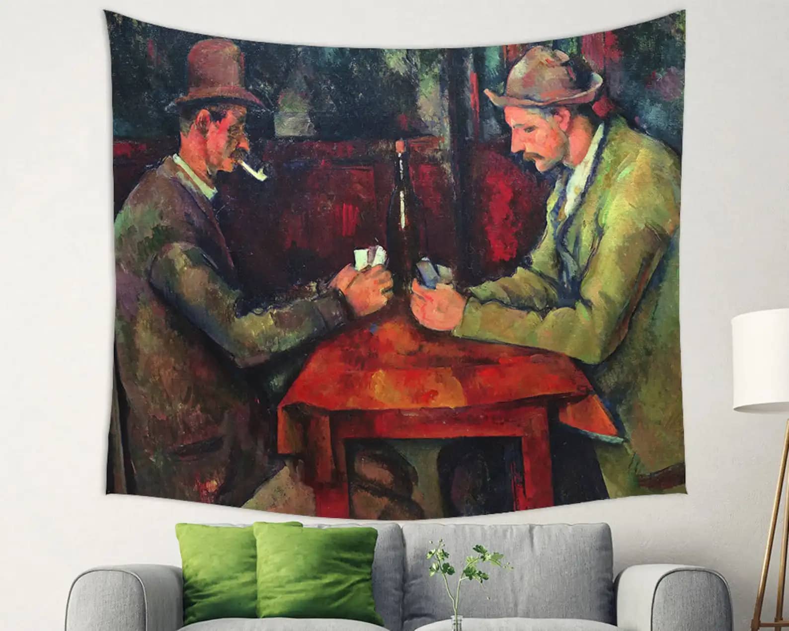 Card Players Paul Cezanne Backdrop Decor Tapestry