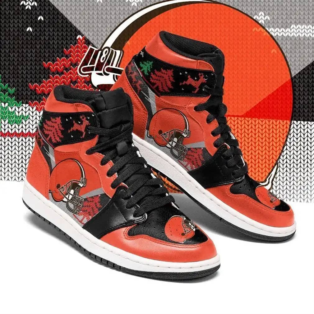 Christmas Cleveland Browns Nfl Football Air Perfect Gift For Fans Air Jordan Shoes