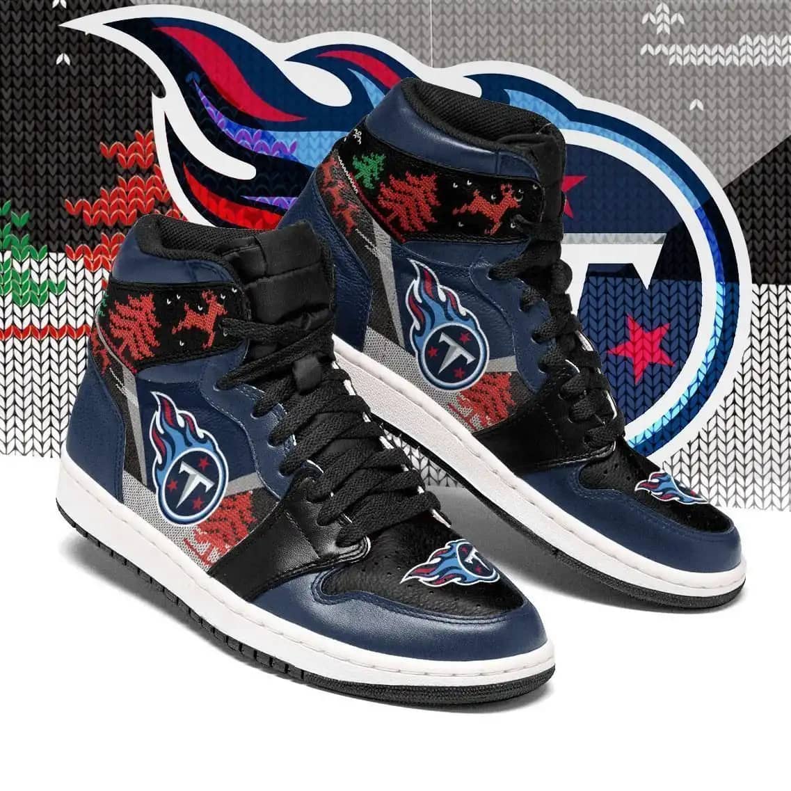 Christmas Tennessee Titans Nfl Sneaker Team Perfect Gift For Fans Air Jordan Shoes