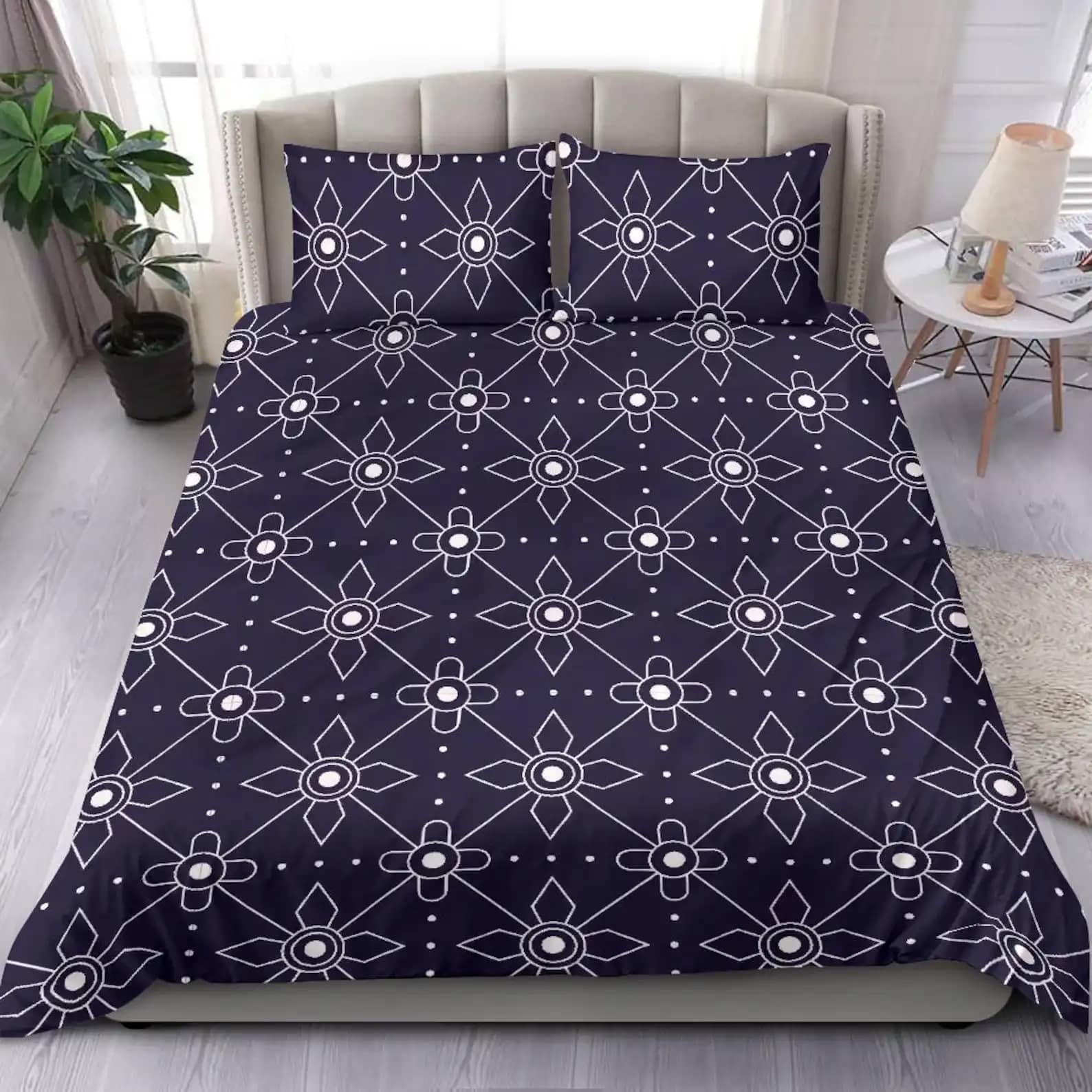 Classic Modern Blue And White Bedroom Decor Aesthetic Quilt Bedding Sets