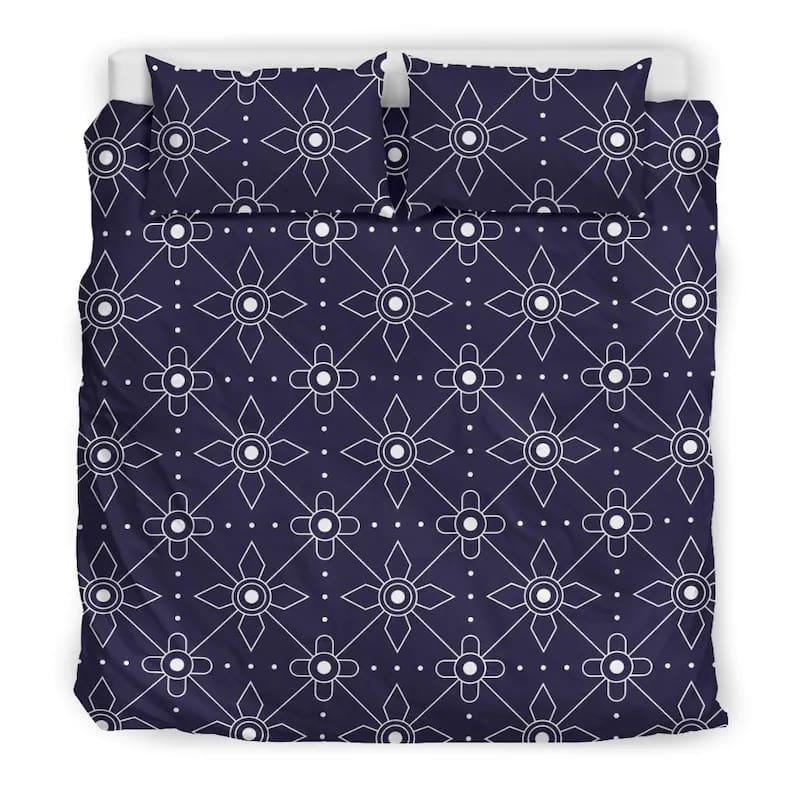 Inktee Store - Classic Modern Blue And White Bedroom Decor Aesthetic Quilt Bedding Sets Image