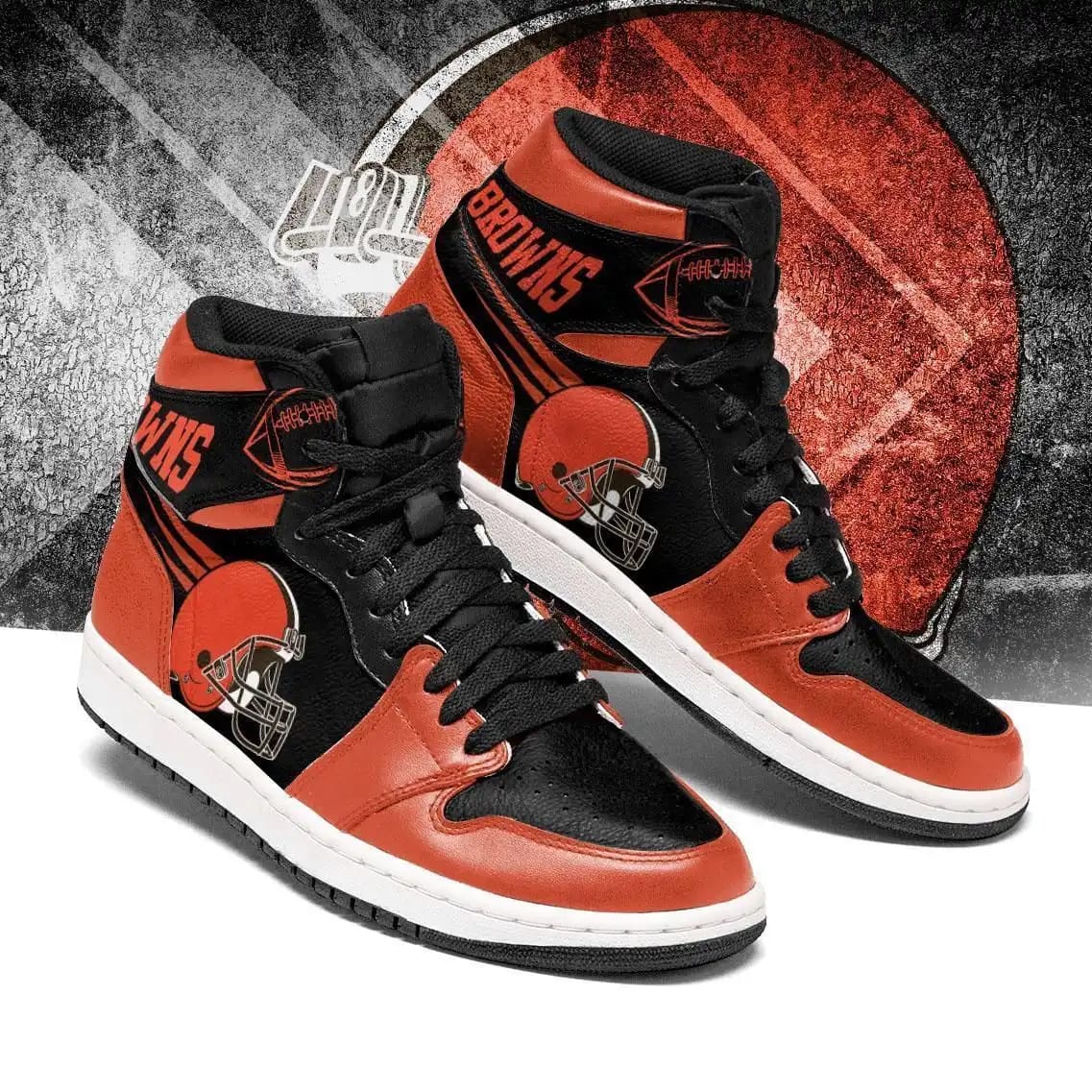 Cleveland Browns Sneakers Nfl Football Team Air Jordan Shoes