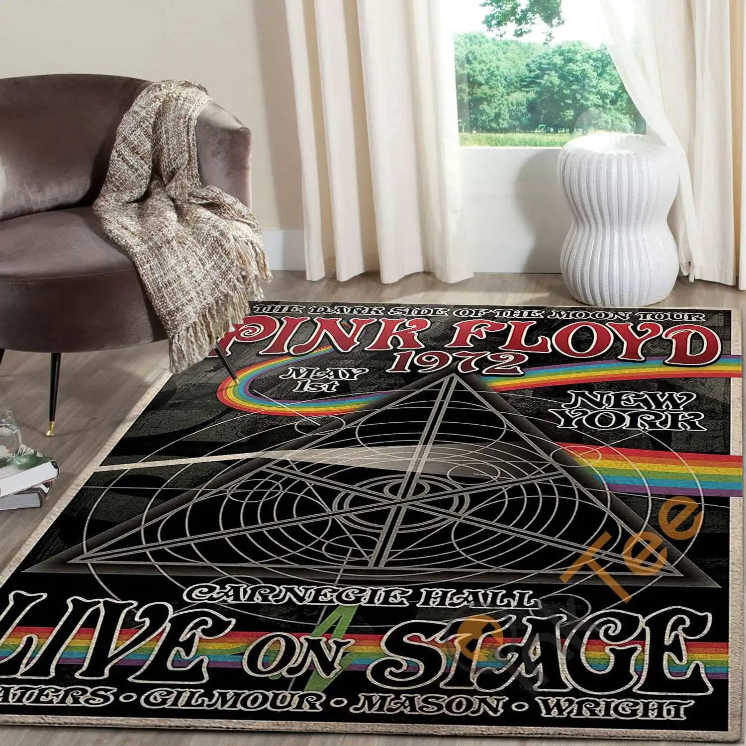 Close Up Pink Floyd The Dark Side Of The Moon Tour Rug