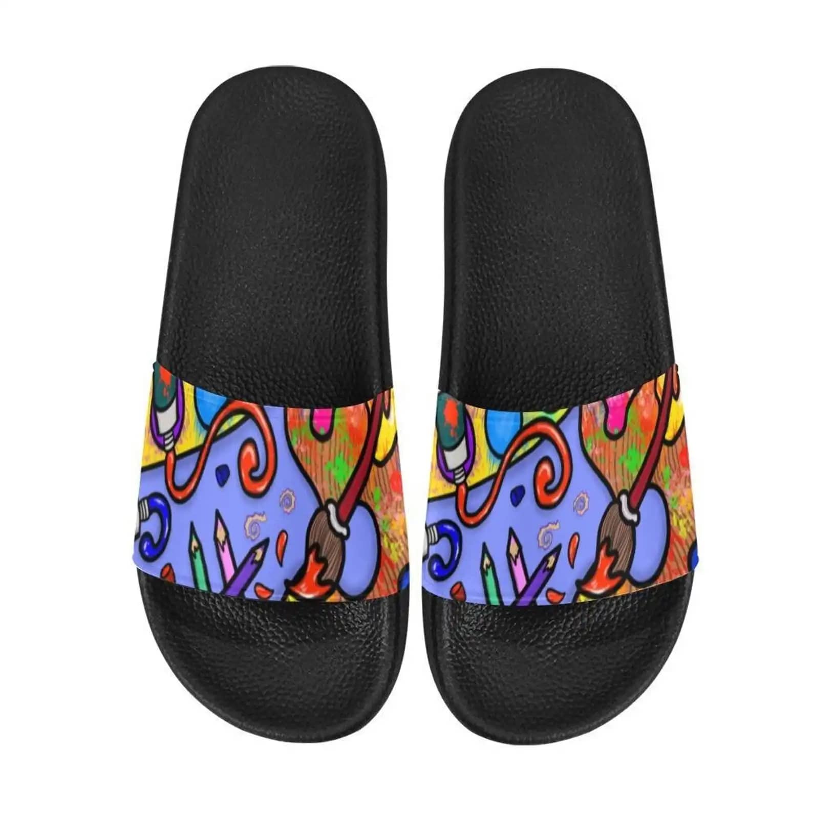 Colorful Art Lover Slide Sandals