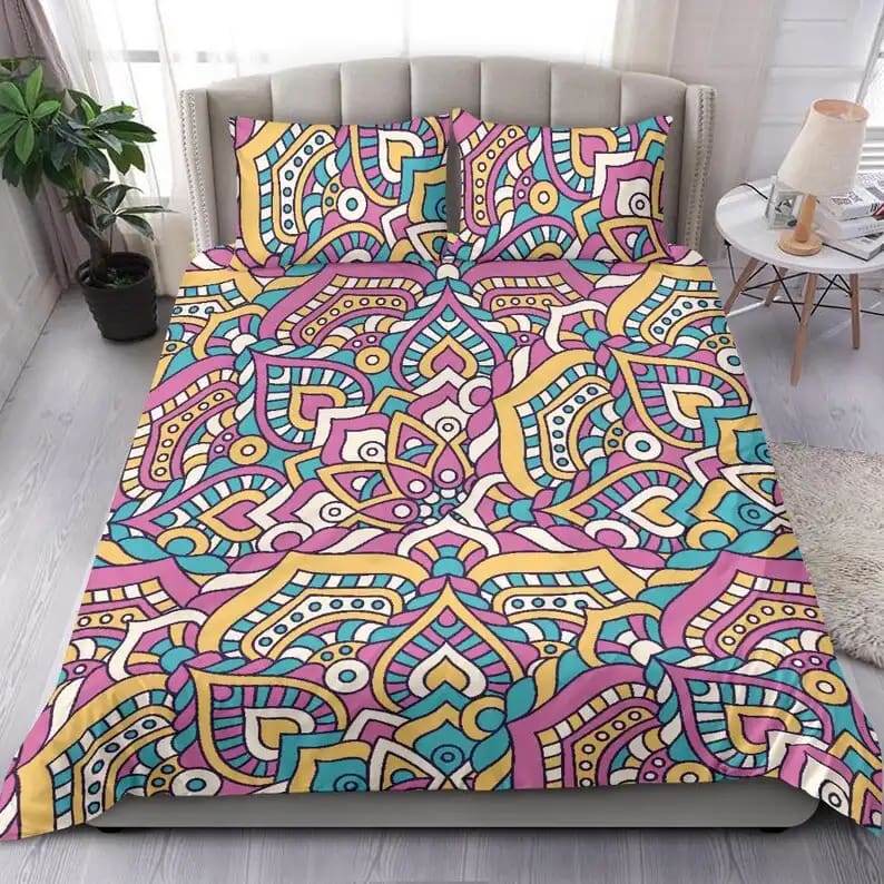 Colorful Hippie Mandala Quilt Bedding Sets
