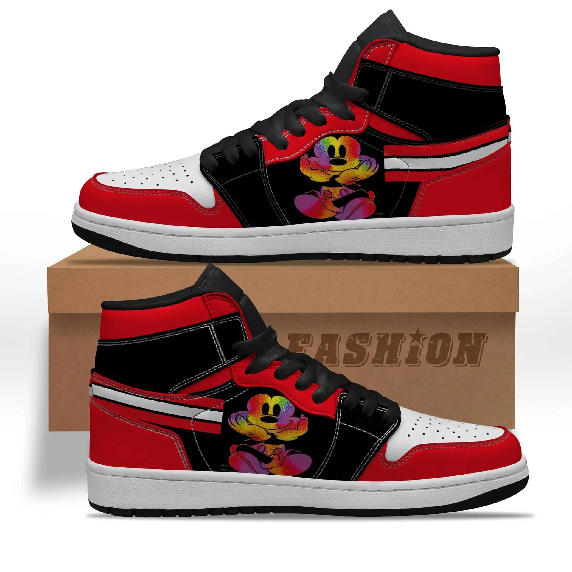 Colorful Mickey Mouse Custom Best Seller Sku 097 Air Jordan Shoes
