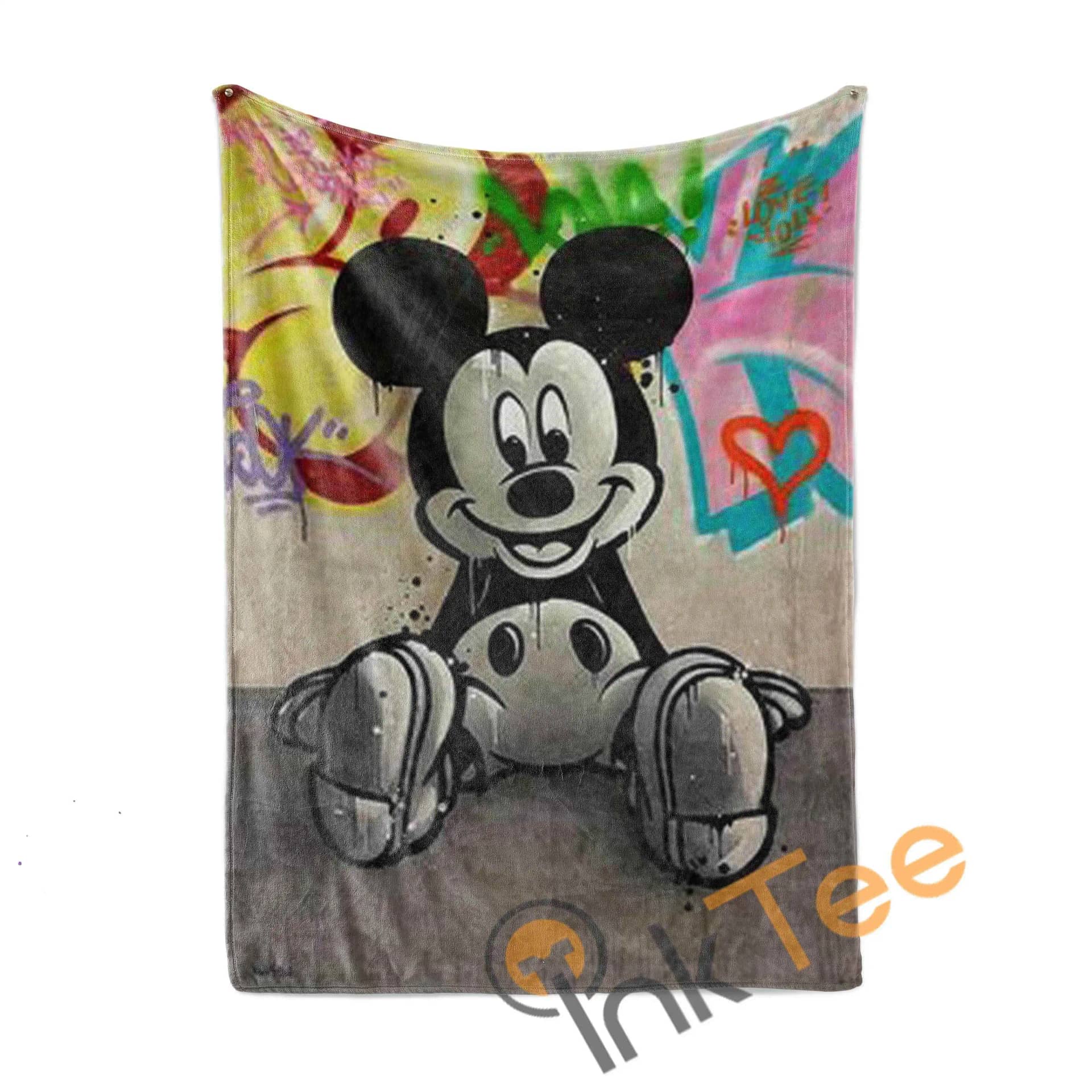 Colorful Mickey Mouse Limited Edition Amazon Best Seller Sku 4080 Fleece Blanket