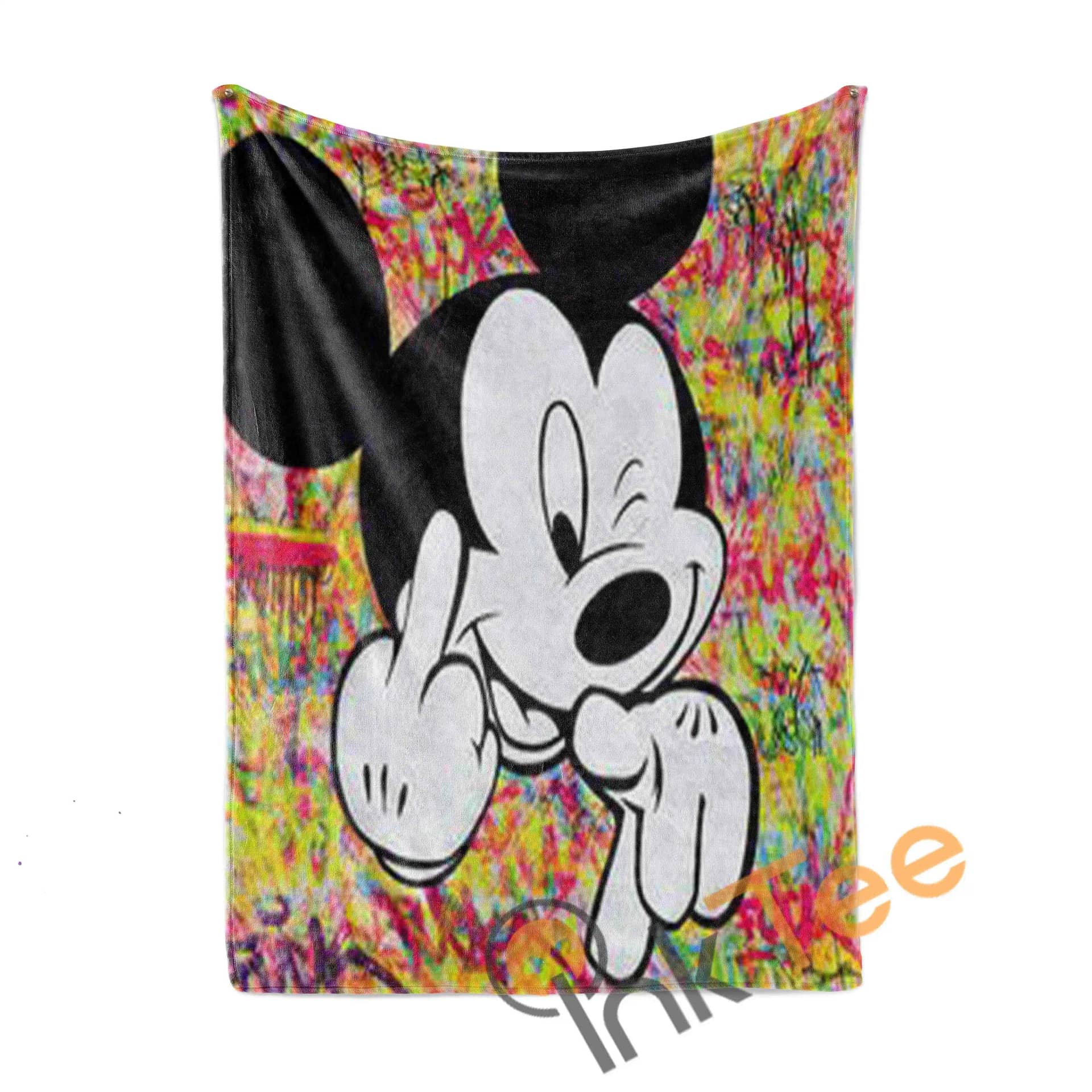 Colorful Mickey Mouse Limited Edition Amazon Best Seller Sku 4083 Fleece Blanket