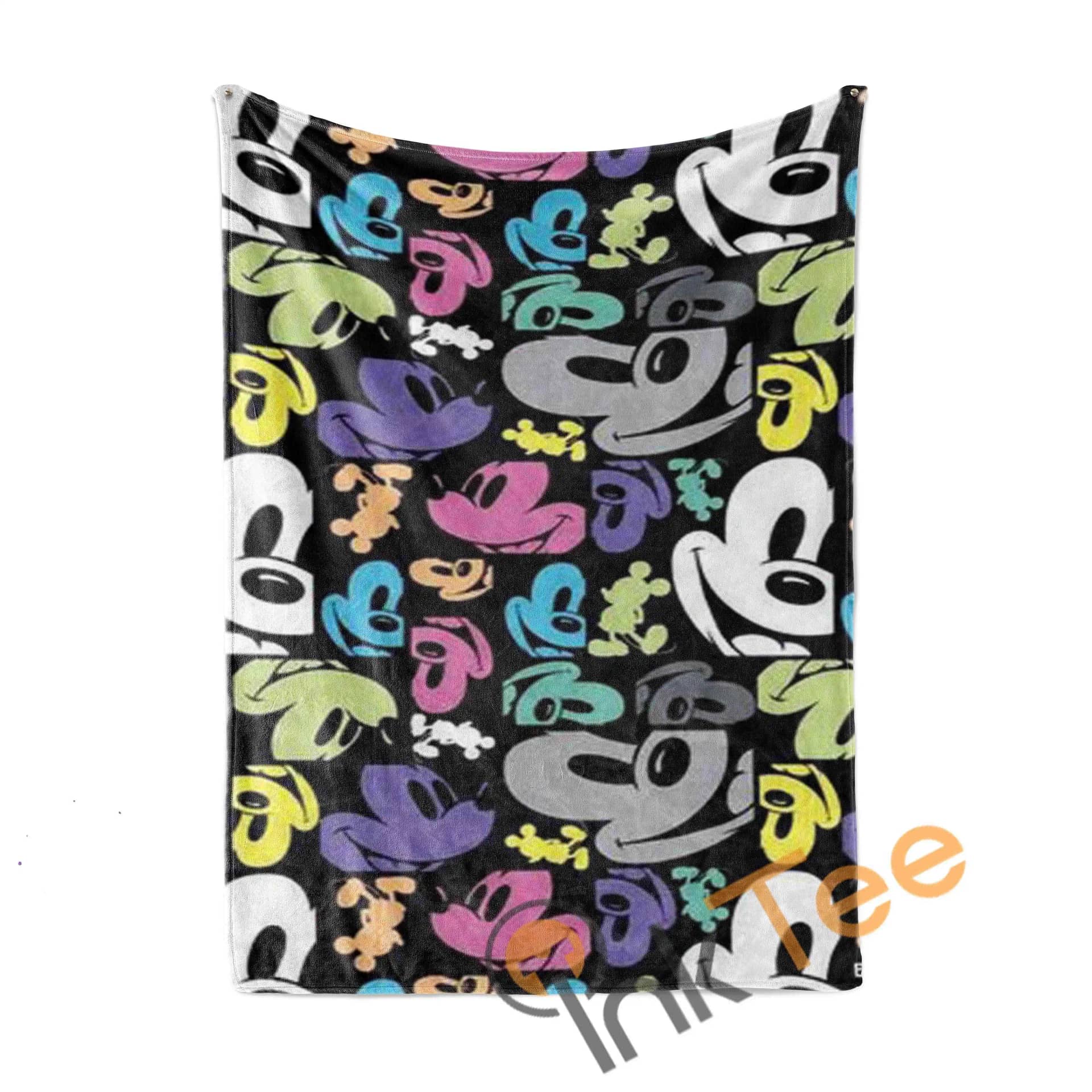 Colorful Mickey Mouse Limited Edition Amazon Best Seller Sku 4087 Fleece Blanket