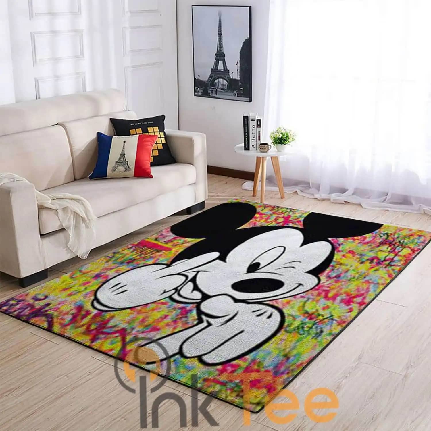 Colorful Mickey Mouse Living Room Area Amazon Sku 4083 Rug
