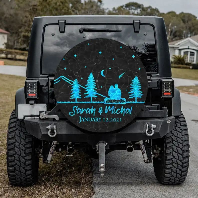 Couple Camping Partner For Life Personalized Tire Cover